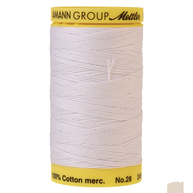 Silk Finish Thread 28wt White 2000