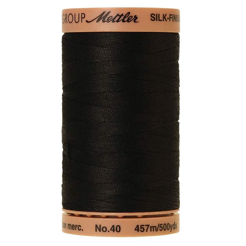 Silk Finish Thread 40wt Black 4000