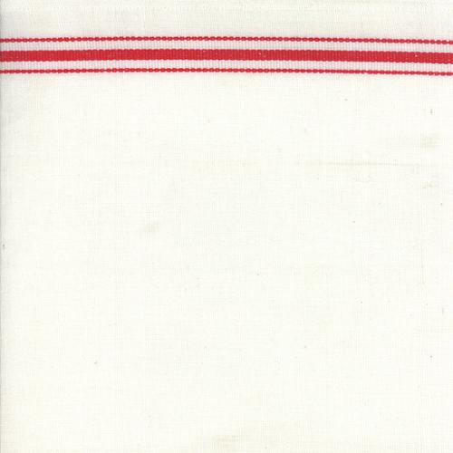 16" Toweling White Red - Quilt Fabric