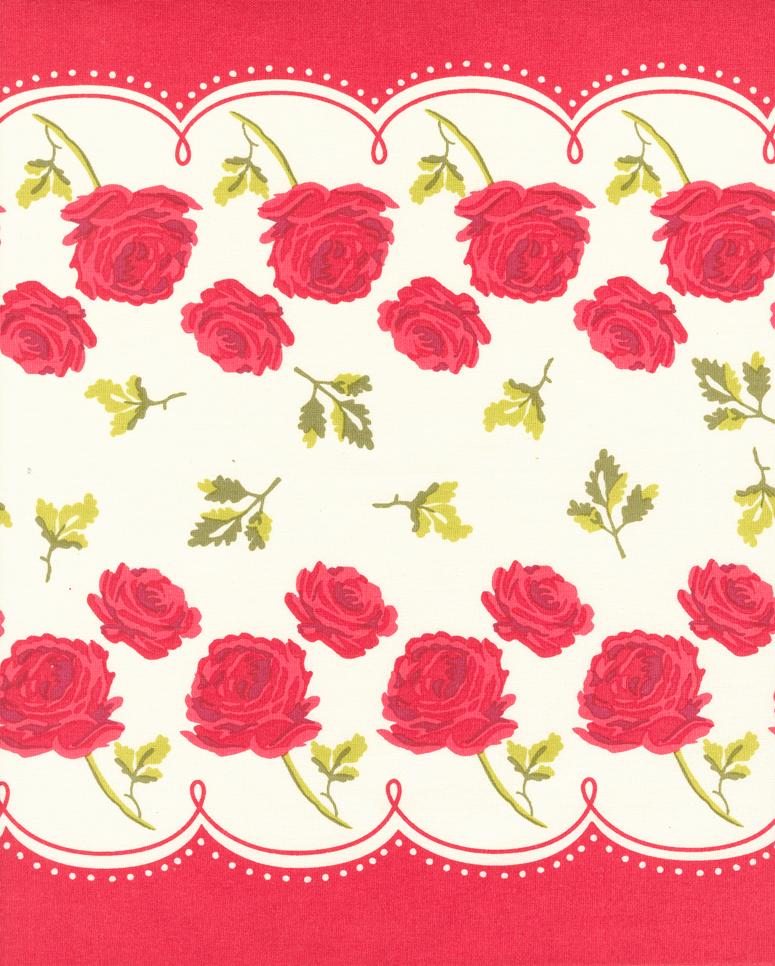 16" Classic Retro - Roses Are Red - Quilt Fabric