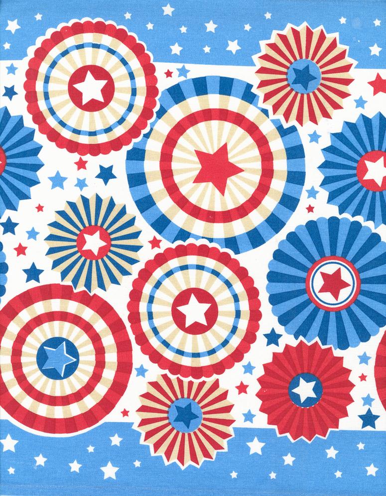 16" Classic Retro - American Cele - Quilt Fabric