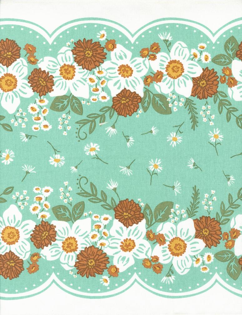 16" Classic Retro - Country Flower - Quilt Fabric