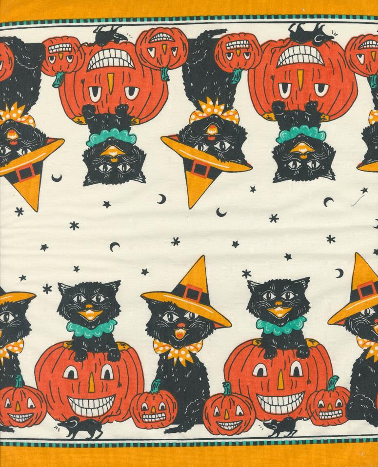16" Classic Retro Holiday Meow - Quilt Fabric