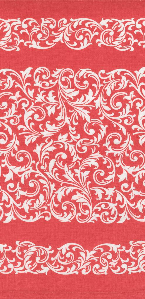 16" Rosie Toweling Scrolls Red - Quilt Fabric