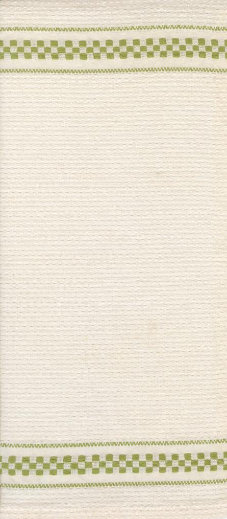 16" Rosie Toweling Waffle Check Cream Green-Quilt Fabric