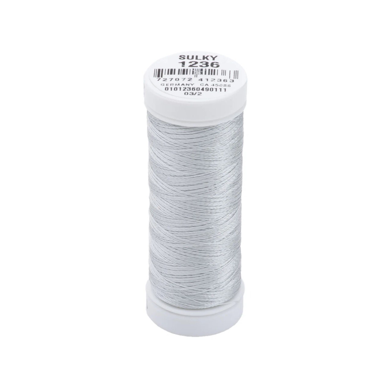 Thread Zoomed In Sulky Rayon 40wt Thread 250yd Light Silver 1236 - 123Stitch