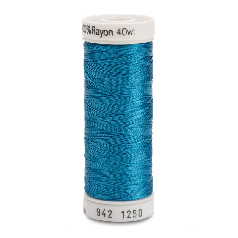 Rayon 40 wt Thread 250yds Duck Wing Blue 1250