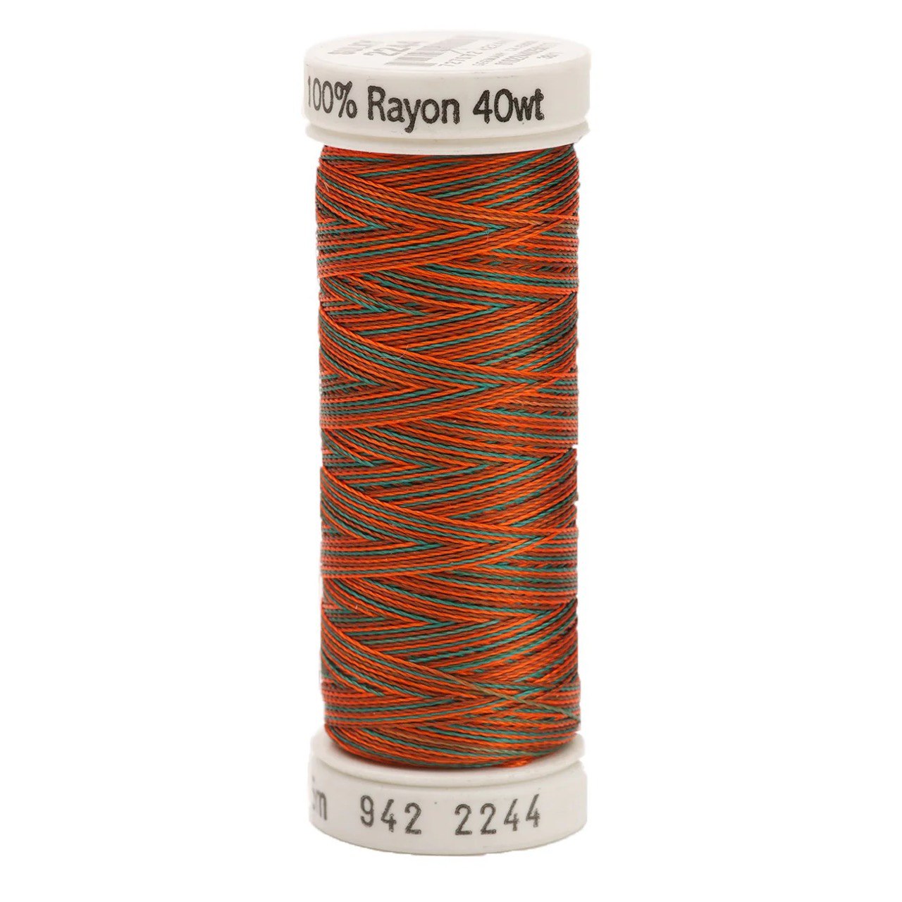 Rayon 40wt Thread 250yd Coral/Brown/Teal 2244