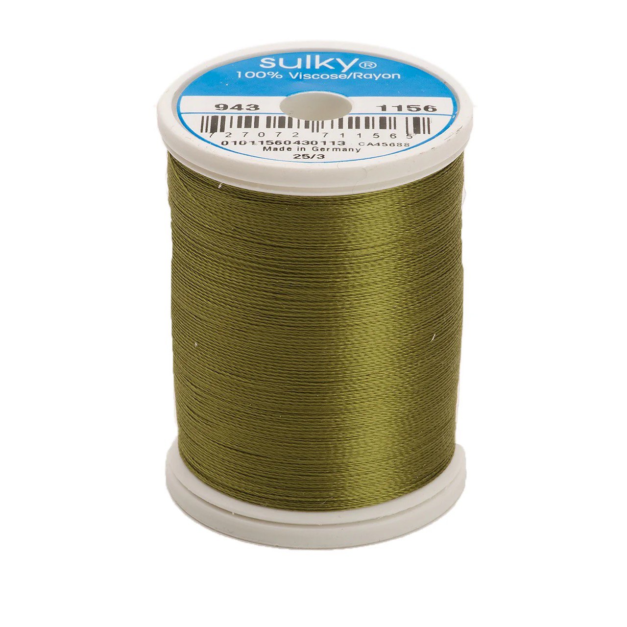 Rayon 40 wt Thread 850yds Army Green 1156
