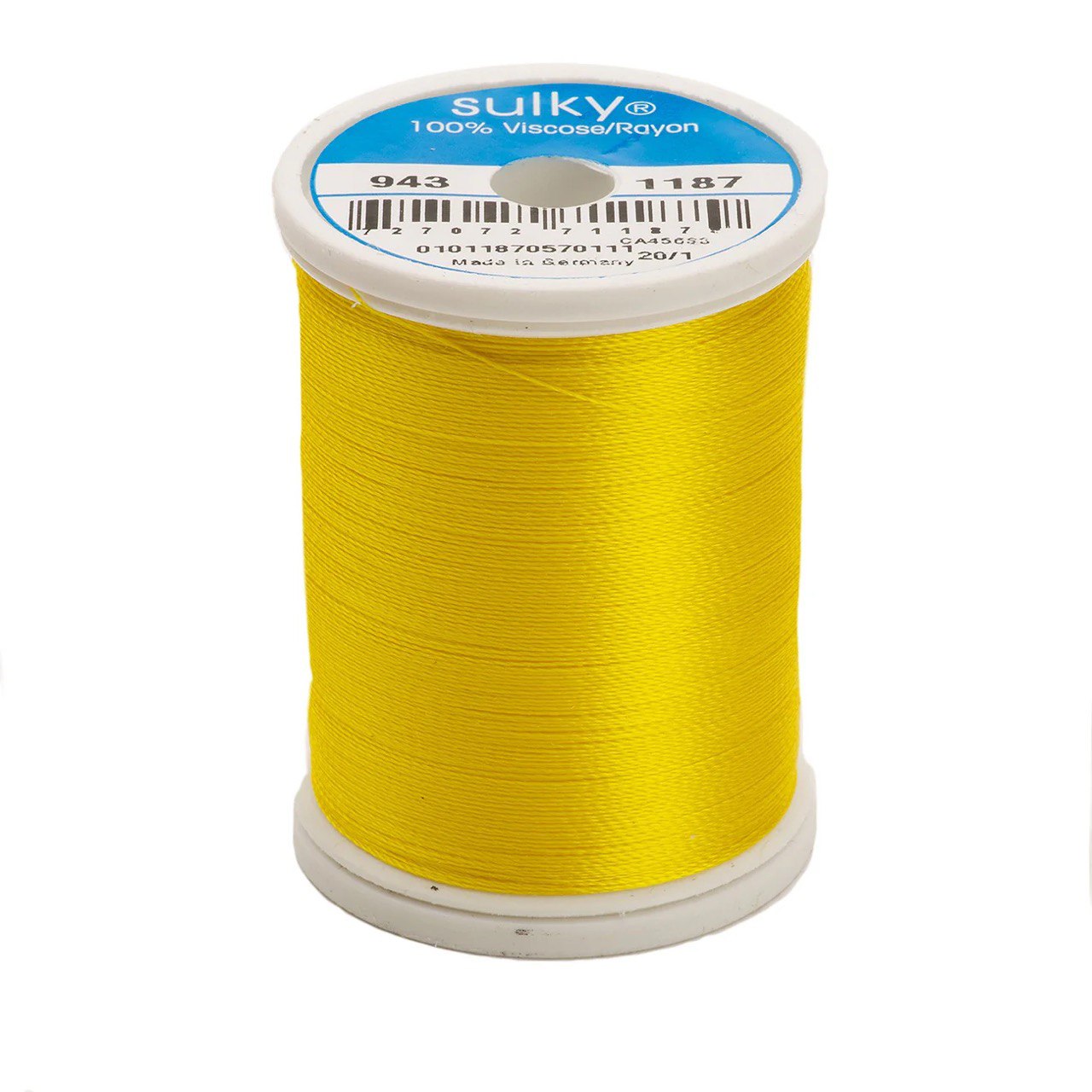 Rayon 40 wt Thread 850yds Mimosa Yellow 1187