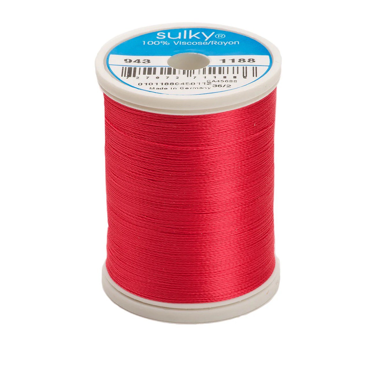Rayon 40 wt Thread 850yds Red Geranium 1188