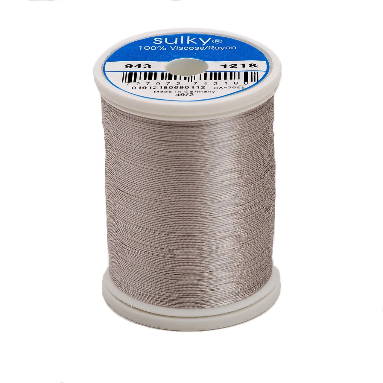 Rayon 40 wt Thread 850yds Silver Gray 1218