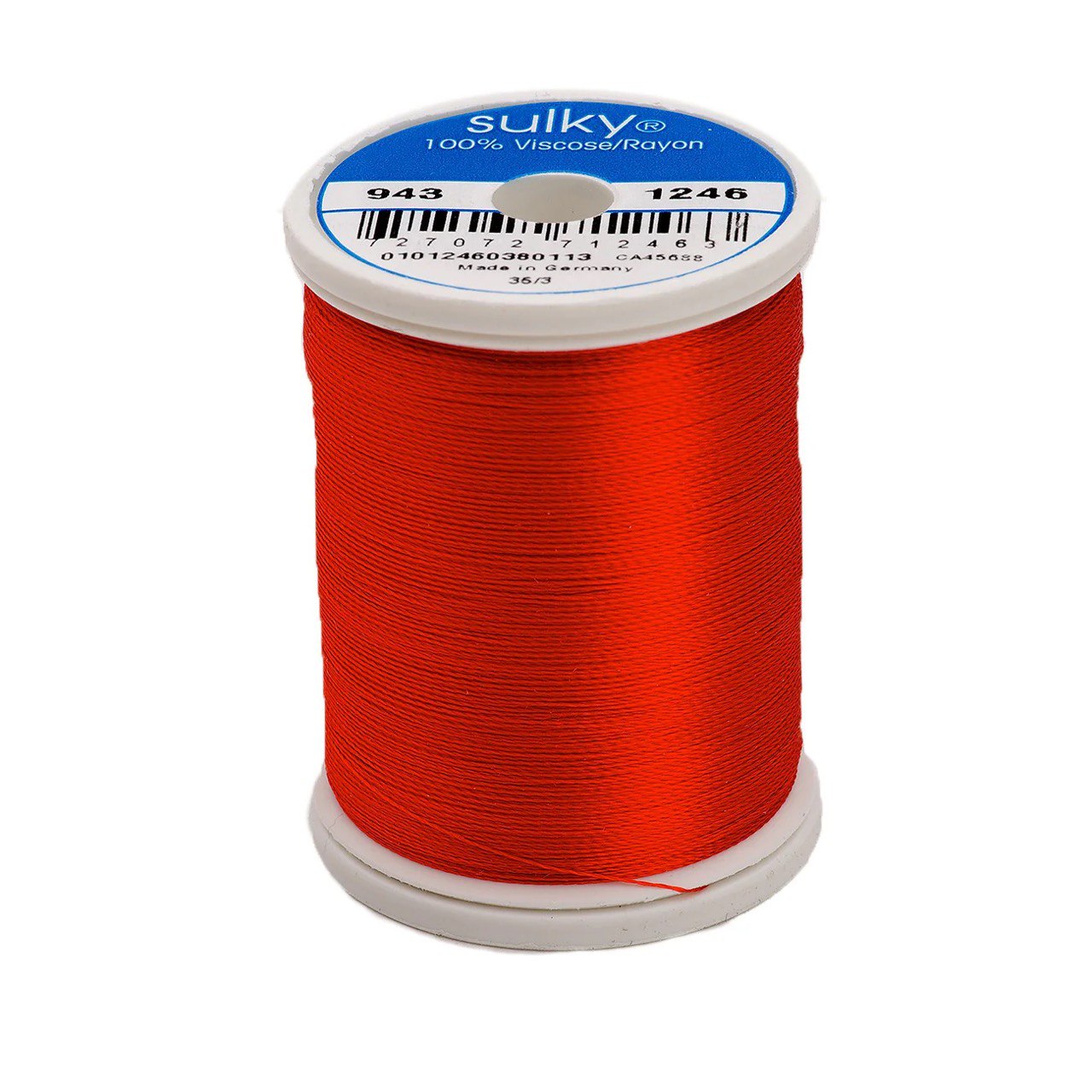Rayon 40 wt Thread 850yds Orange Flame 1246