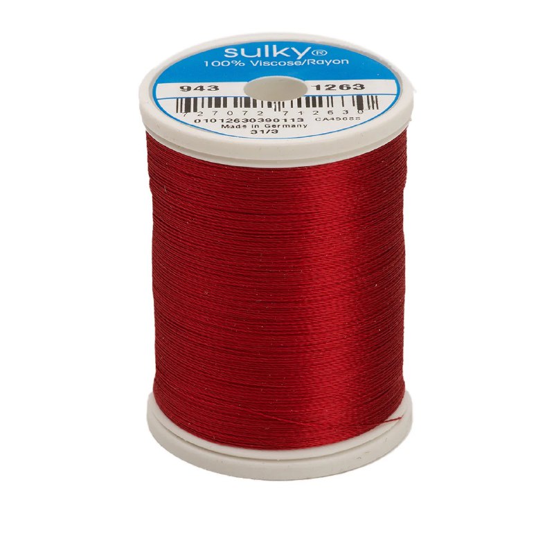 Rayon 40 wt Thread 850yds Red Jubilee 1263