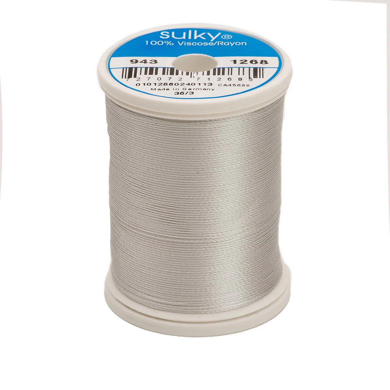 Rayon 40 wt Thread 850yds Light Grey Khaki 1268