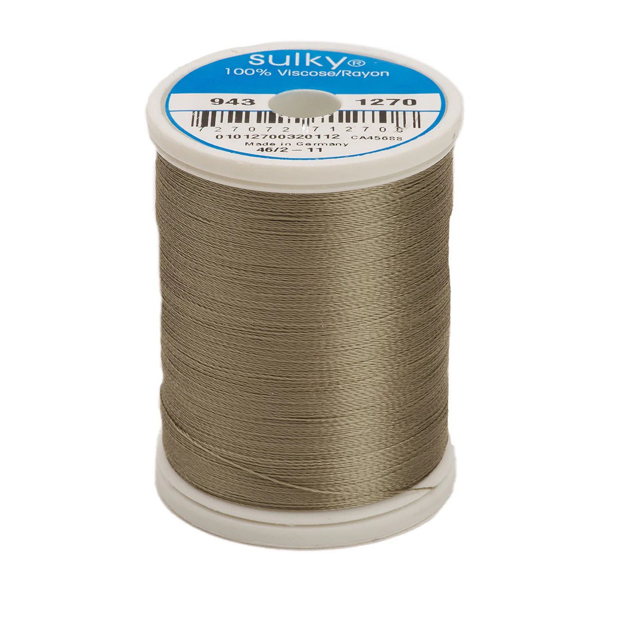 Rayon 40 wt Thread 850yds Dark Grey Khaki 1270