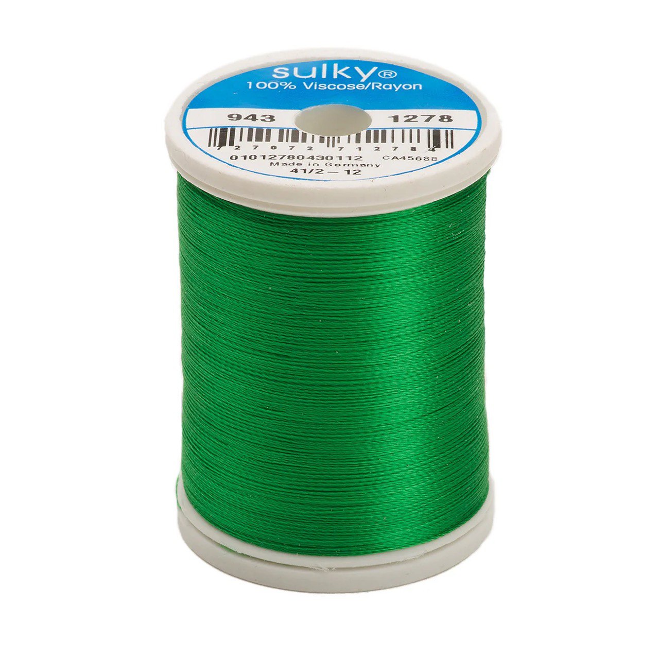 Rayon 40 wt Thread 850yds Bright Green 1278