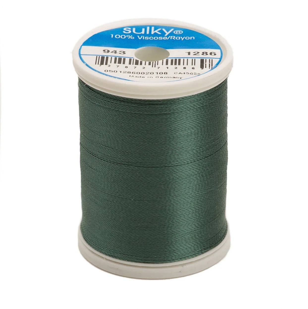 Rayon 40 wt Thread 850yds Dark Fern Green 1286