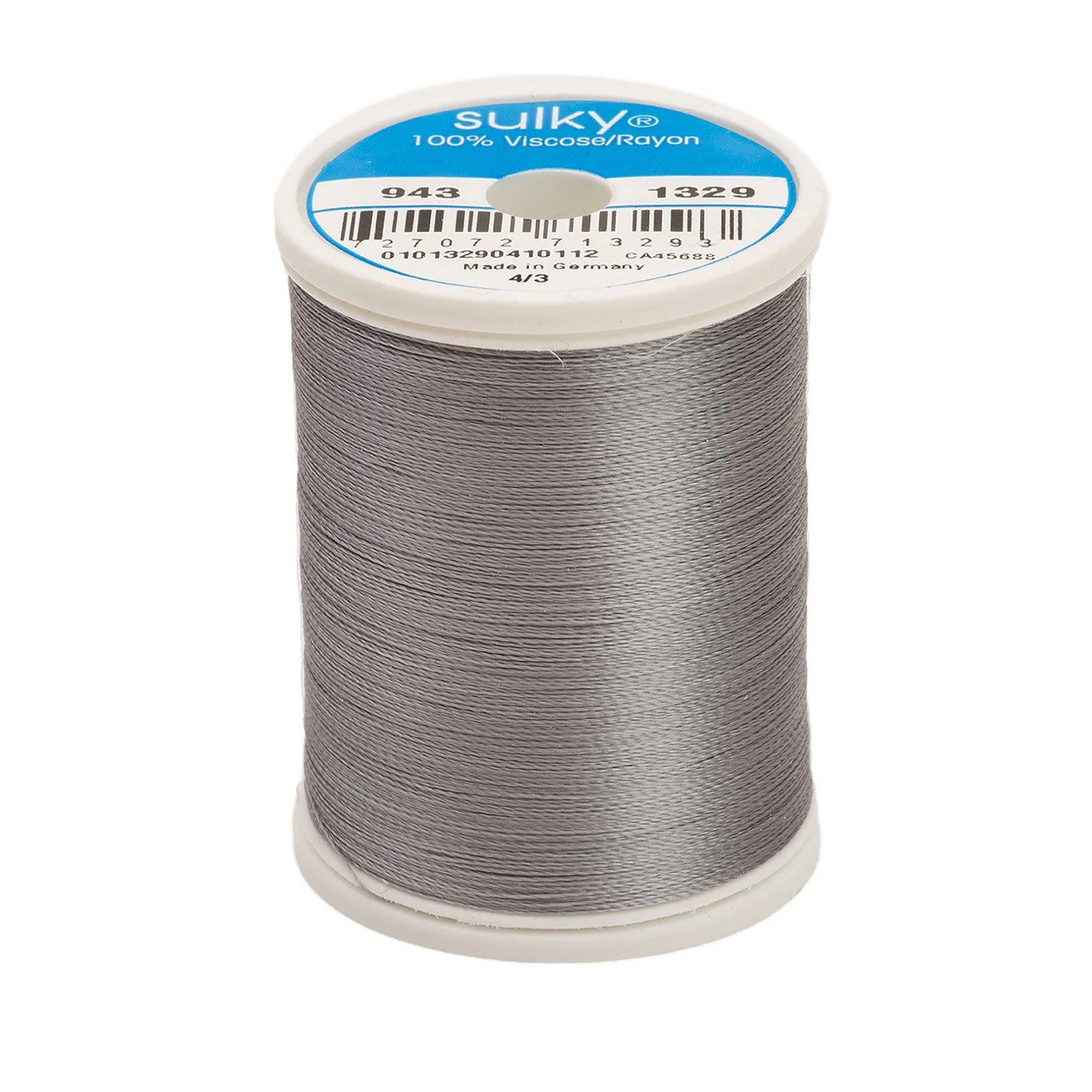 Rayon 40 wt Thread 850yds Dark Nickel Grey 1329