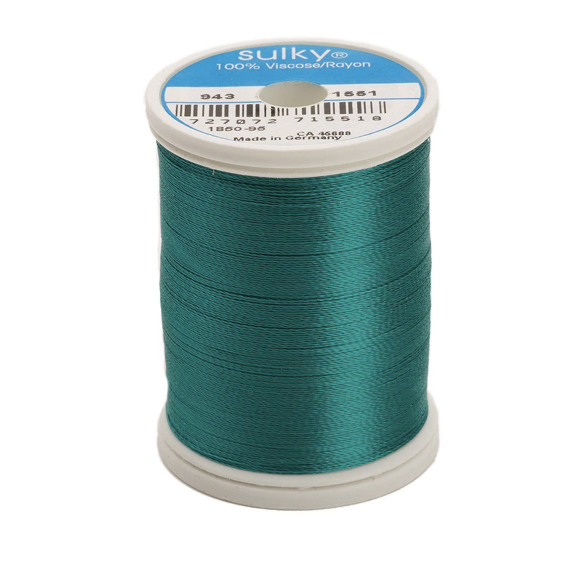 Rayon 40 wt Thread 850yds Ocean Aqua 1551