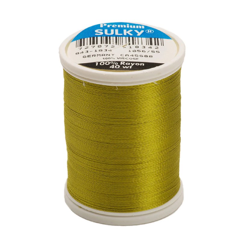 Rayon 40wt Thread 850yds Pea Soup 1834