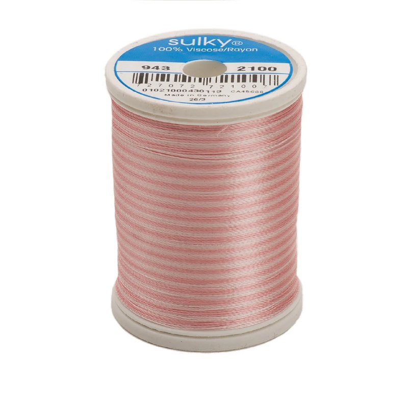 Rayon 40 wt Thread 850yds Pastel Pinks 2100