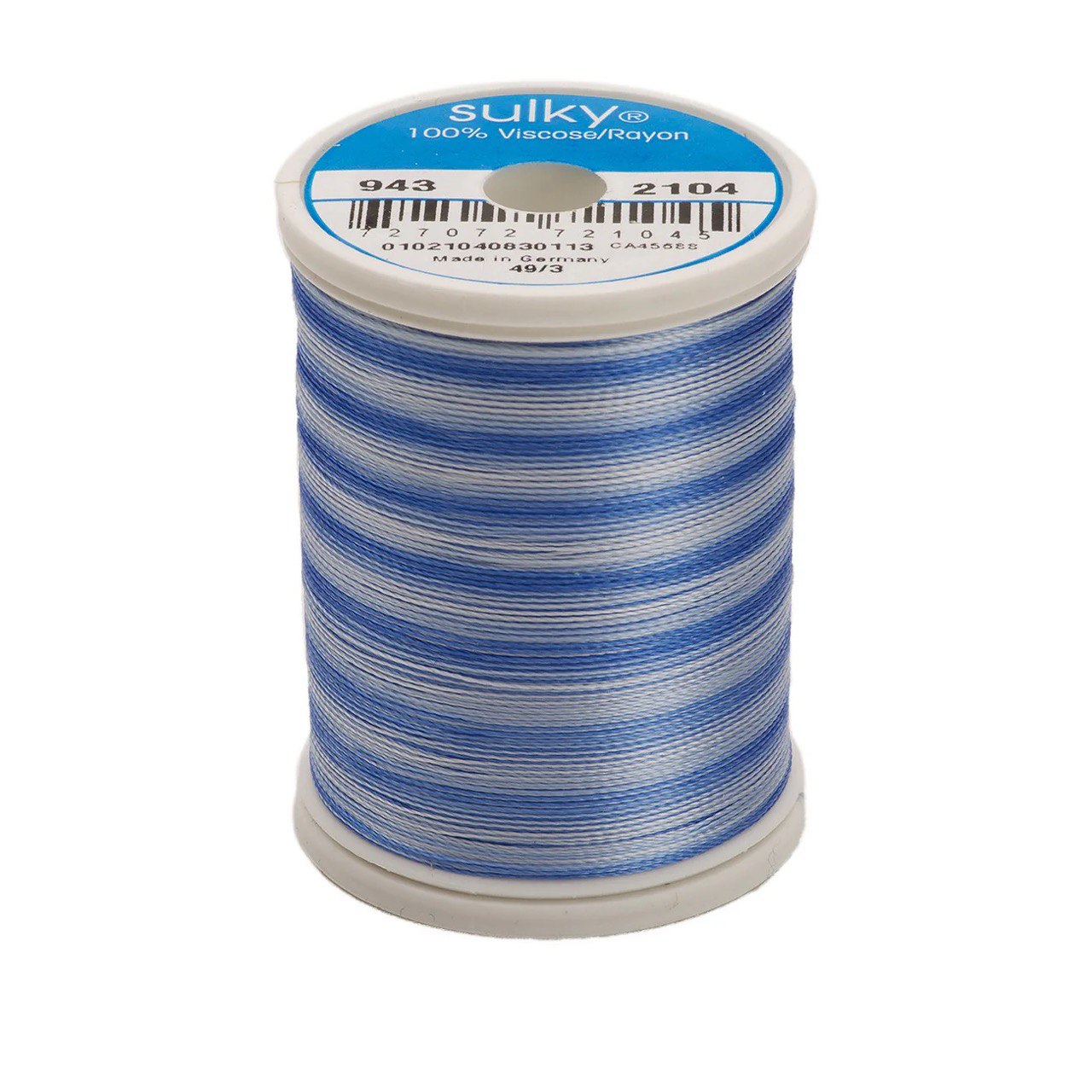 Rayon 40 wt Thread 850yds Pastel Blues 2104
