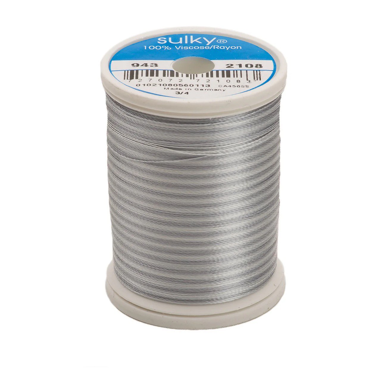 Rayon 40 wt Thread 850yds Gray/Silver 2108