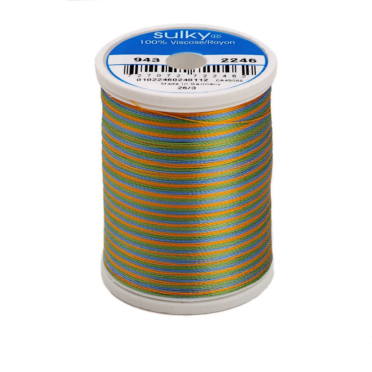 Rayon 40 wt Thread 850yds Medium Blue/Green/Tan 2246