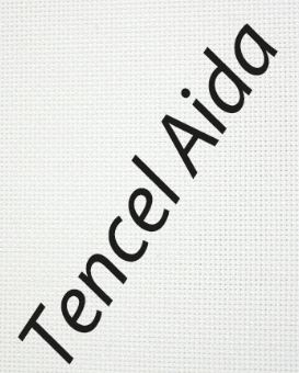 14 Count White Tencel Aida Fabric 12x18