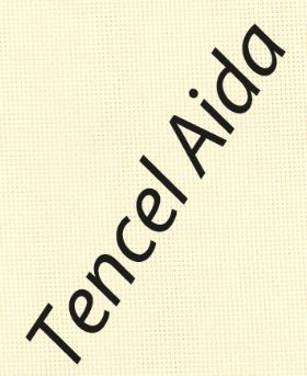 14 Count Ivory Tencel Aida Fabric 12x18