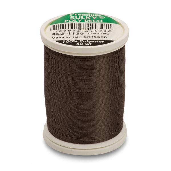 Poly Deco Thread 40 900yds Dark Brown 1130