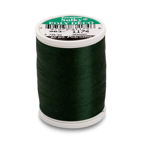 Poly Deco Thread 40 900yds Dark Pine Green 1174
