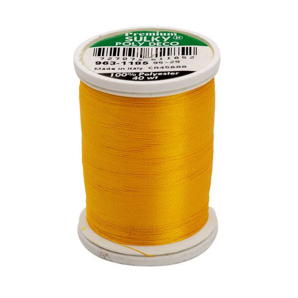 Poly Deco Thread 40 900yds Golden Yellow 1185