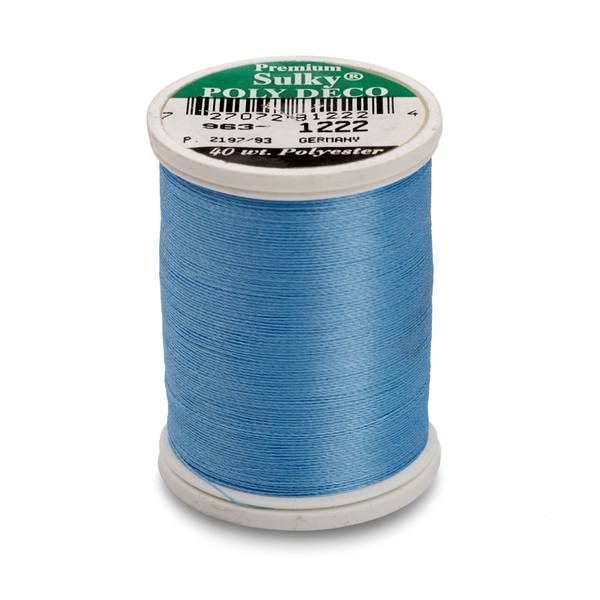 Poly Deco Thread 40 900yds Light Baby Blue 1222