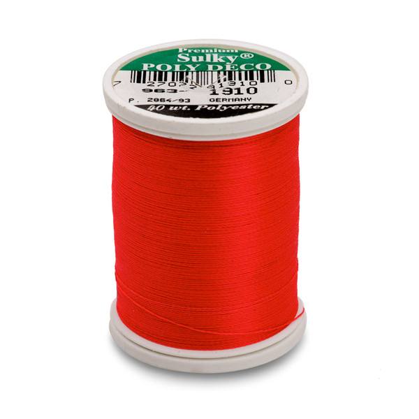 Poly Deco Thread 40 900yds Neon Fuchsia Pink 1910