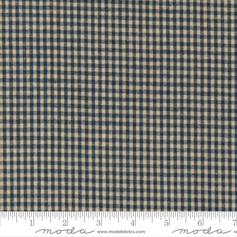 Homemade Homespuns Blue Tan - Quilt Fabric