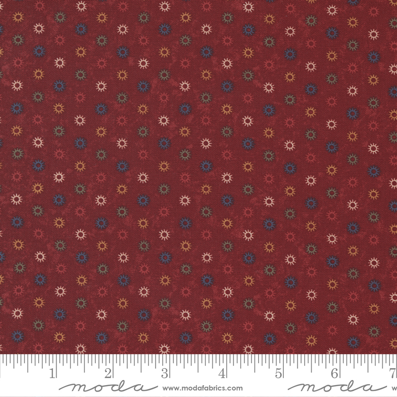 Clover Blossom Farm Poppy - Sunshine Dots Suns - Fabric