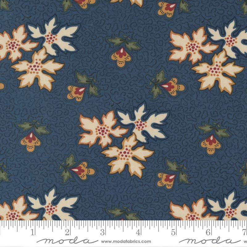 Fluttering Leaves Blue Spruce - Quilt Fabric