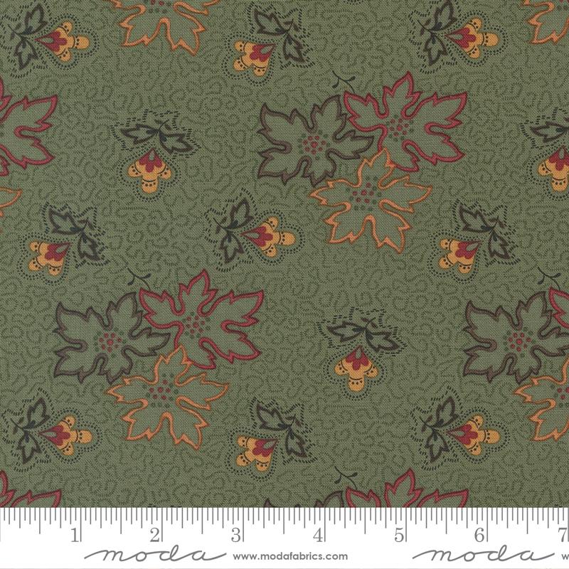 Fluttering Leaves Evergreen - Quilt Fabric