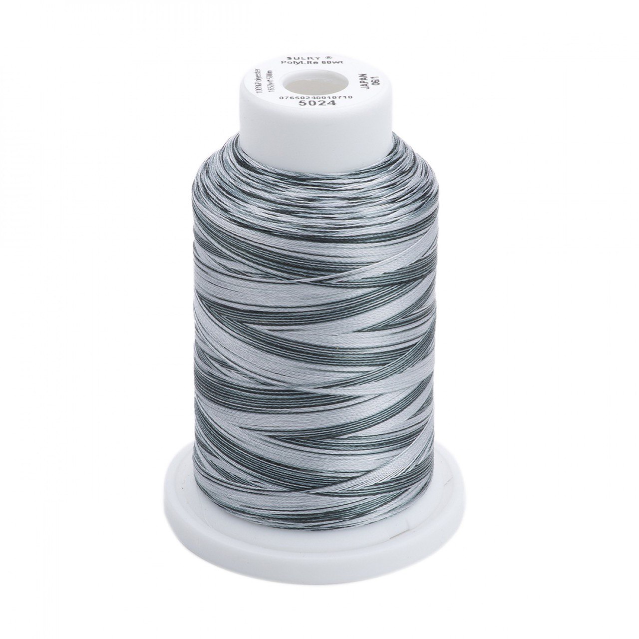 PolyLite 60wt 1650yd Salt Pepper Gray 5024