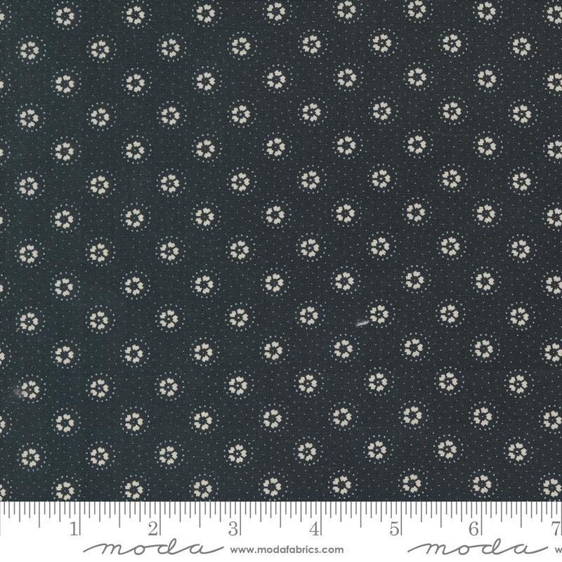 Blackbirds Nest Daisies - Black - Quilt Fabric