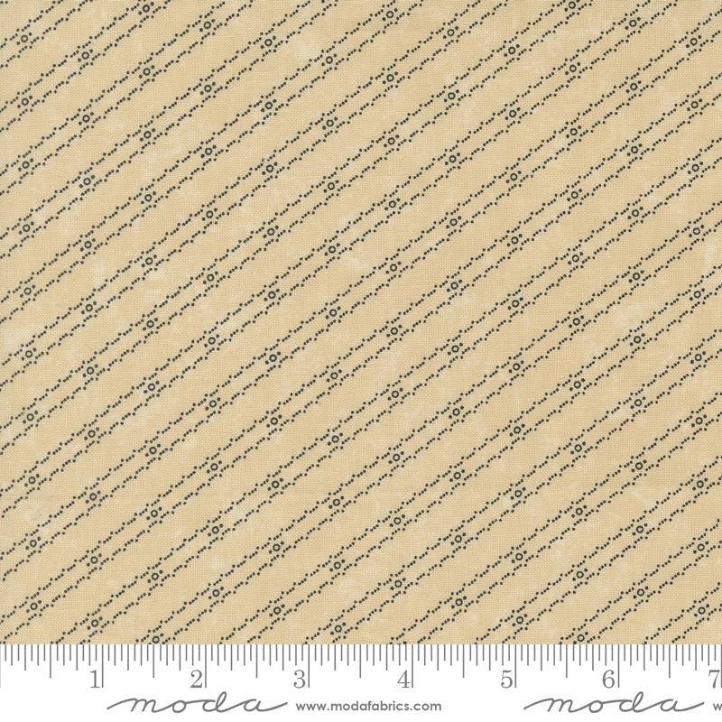 Blackbirds Nest Stripes - Tan - Quilt Fabric, zoomed in. Select this picture to zoom back out.