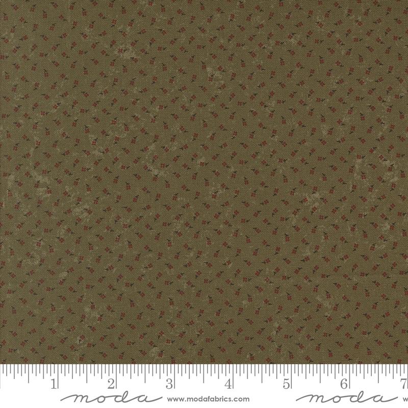 A Vintage Christmas Berries - Green - Quilt Fabric