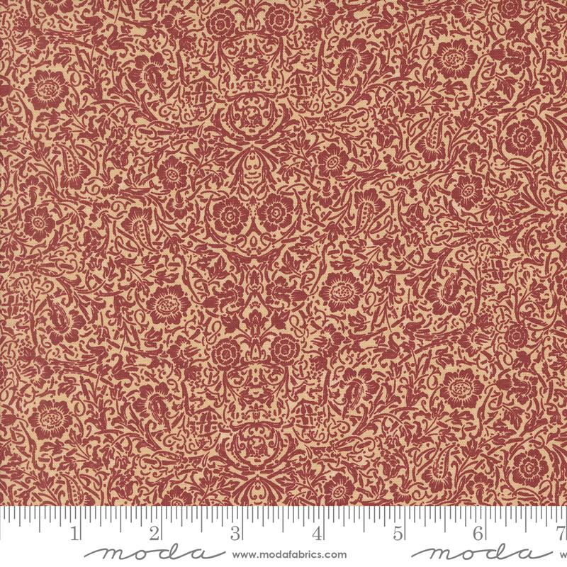 A Vintage Christmas Damask - Red - Quilt Fabric