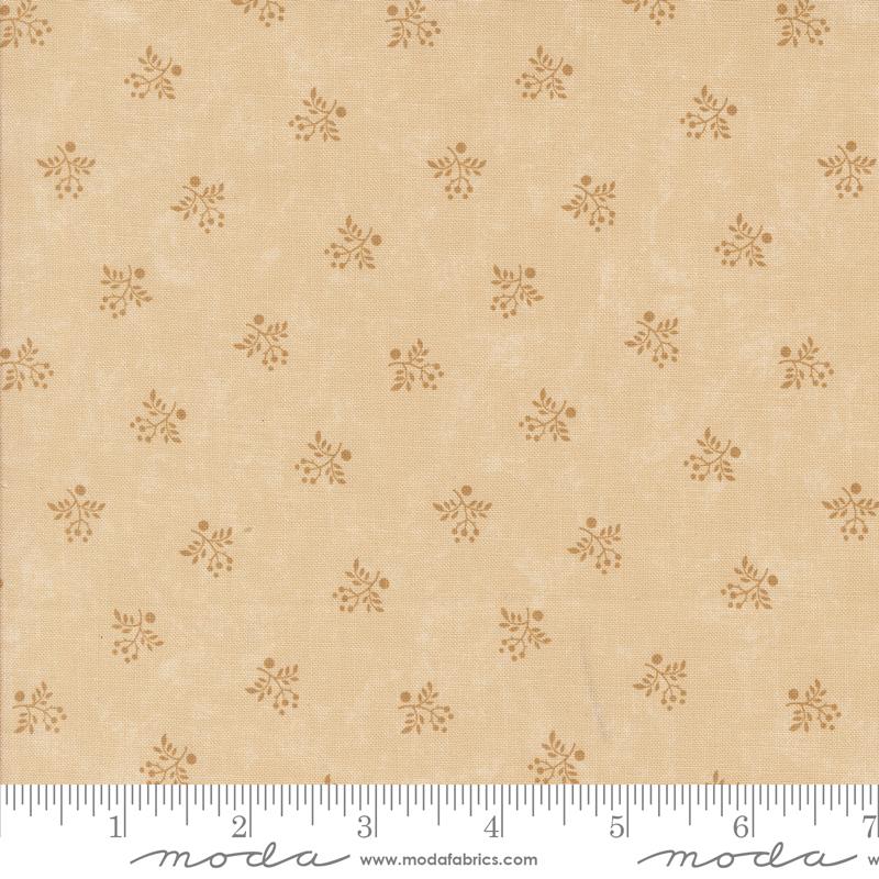 A Vintage Christmas Holly - Tonal Tan - Quilt Fabric