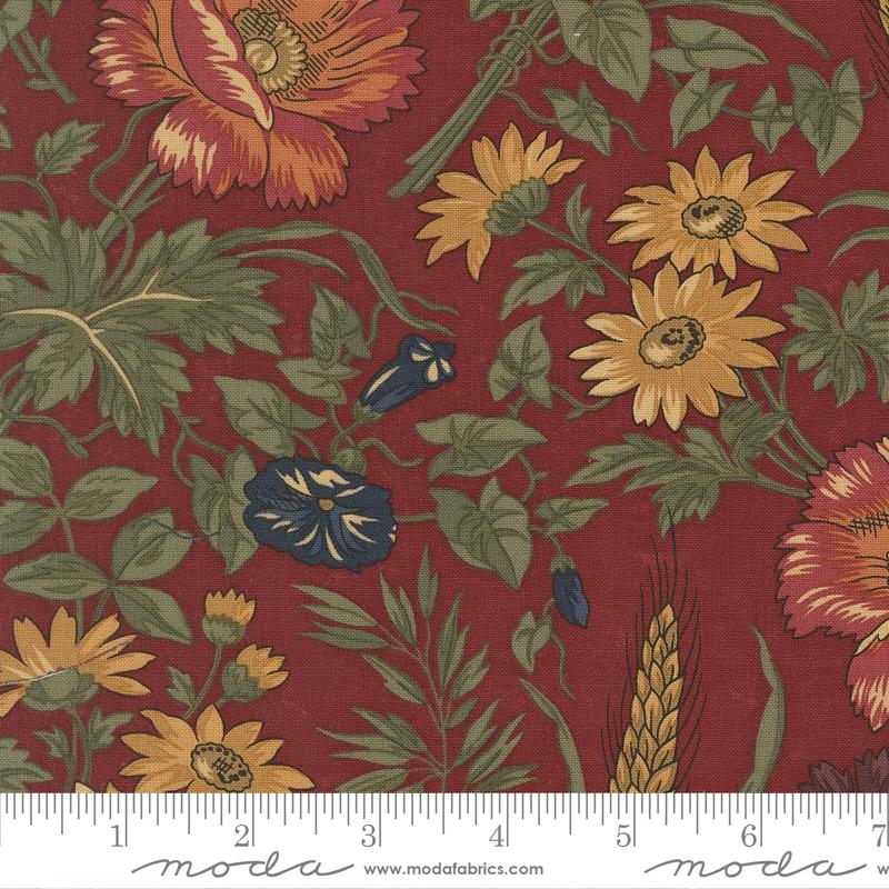Wheatland Flowers Currant - Quilt Fabric