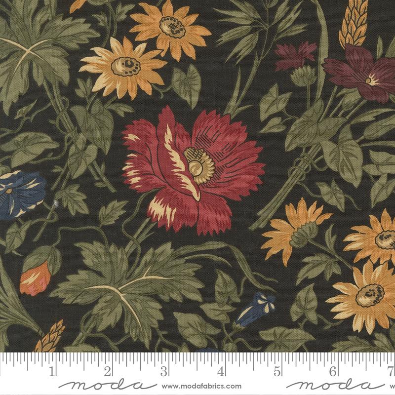 Wheatland Flowers Slate - Quilt Fabric