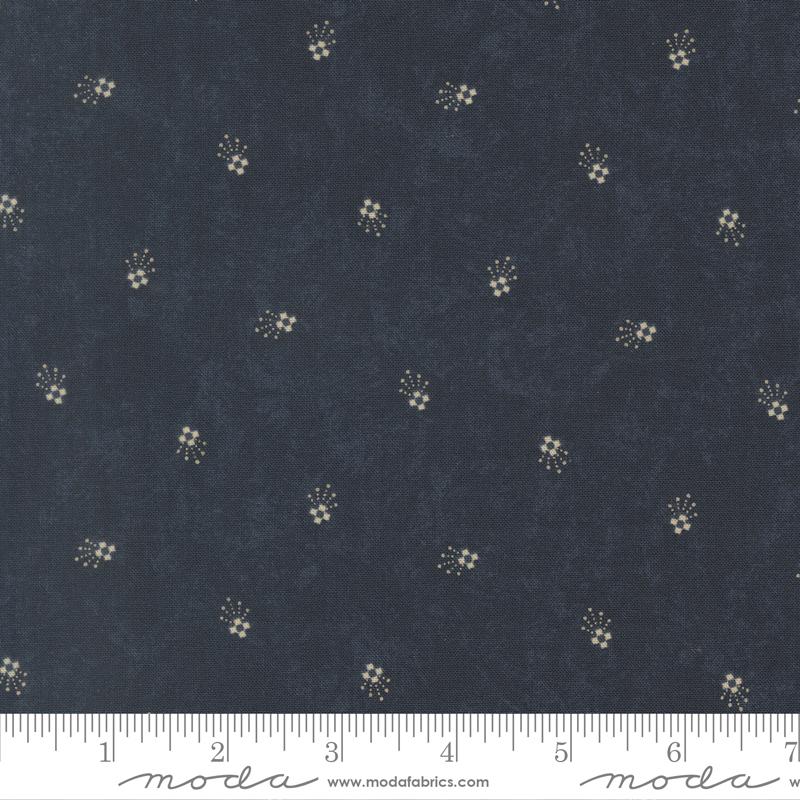 Bluebirds Nest Comet Blue - Quilt Fabric
