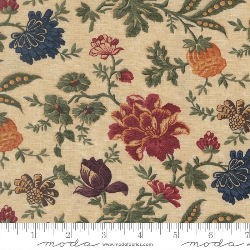 Quail Run Floral Tan - Quilt Fabric